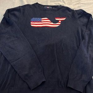Vineyard a vines Shep & Ian Whale American Flag Sweater Boys XL 18